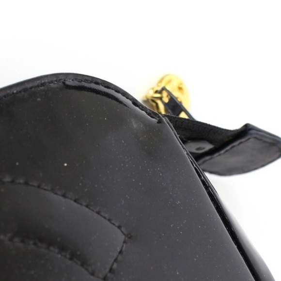 Chanel Cosmetic Pouch Enamel Coco Mark Black - Picture 3 of 5